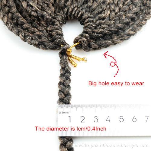 New Arrival Goddess Box Braids With Curly Ends Synthetic Bohemian Hair Extensions Crochet Curly End Box Braid